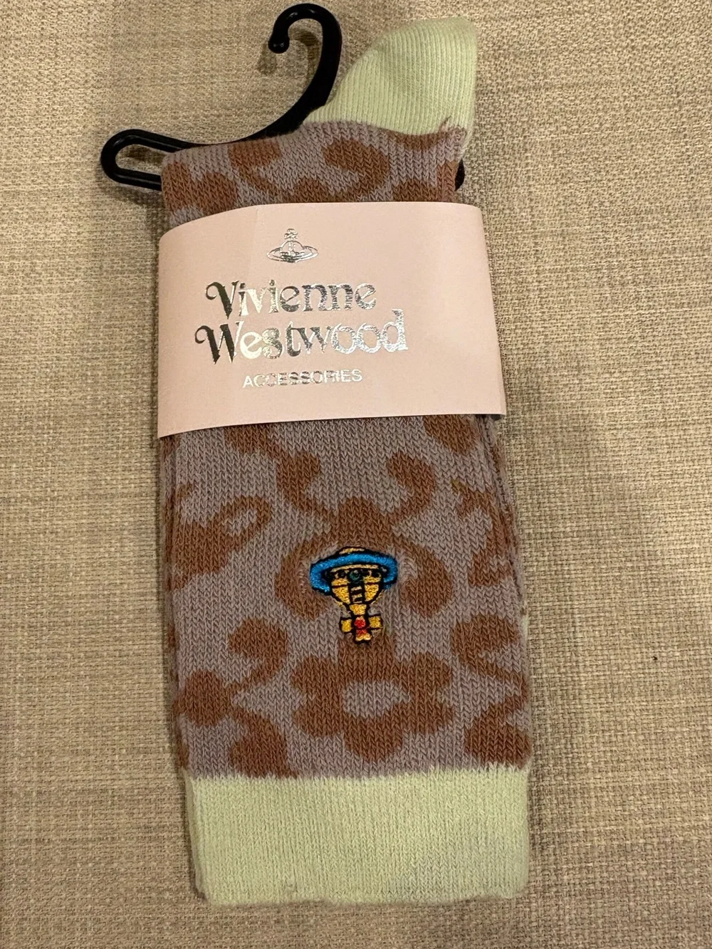 Vivienne Westwood Socks Bundle 2 Pairs Orb Logo Leopard Print NWT Japan